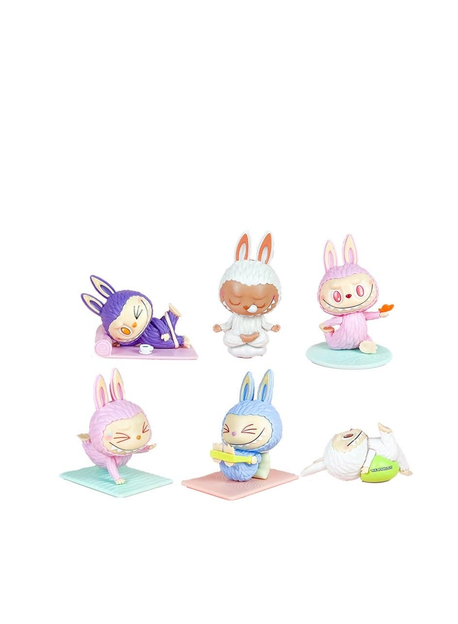 6 pcs THE MONSTERS labubu Figure Toys For Fans Series Figures Model Birthday Cake Toppers