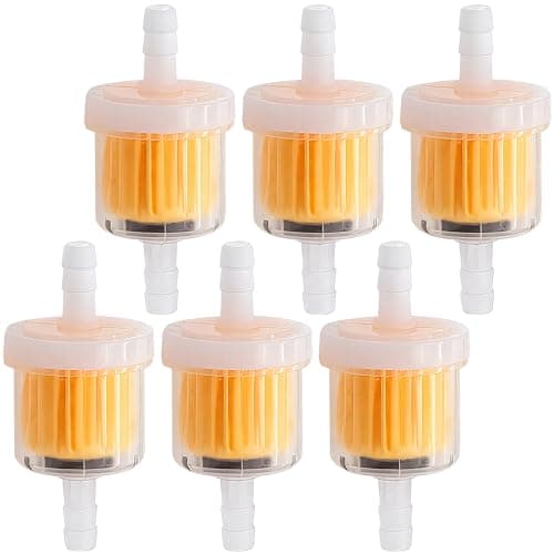 MEAJOO 6PCS 14 Inch Gas Inline Fuel Filters with magnet Universal for Stratton Small Engine Kohler Kawasaki Birggs John Deere Gasoline Generator Lawn Mower Motorcycle