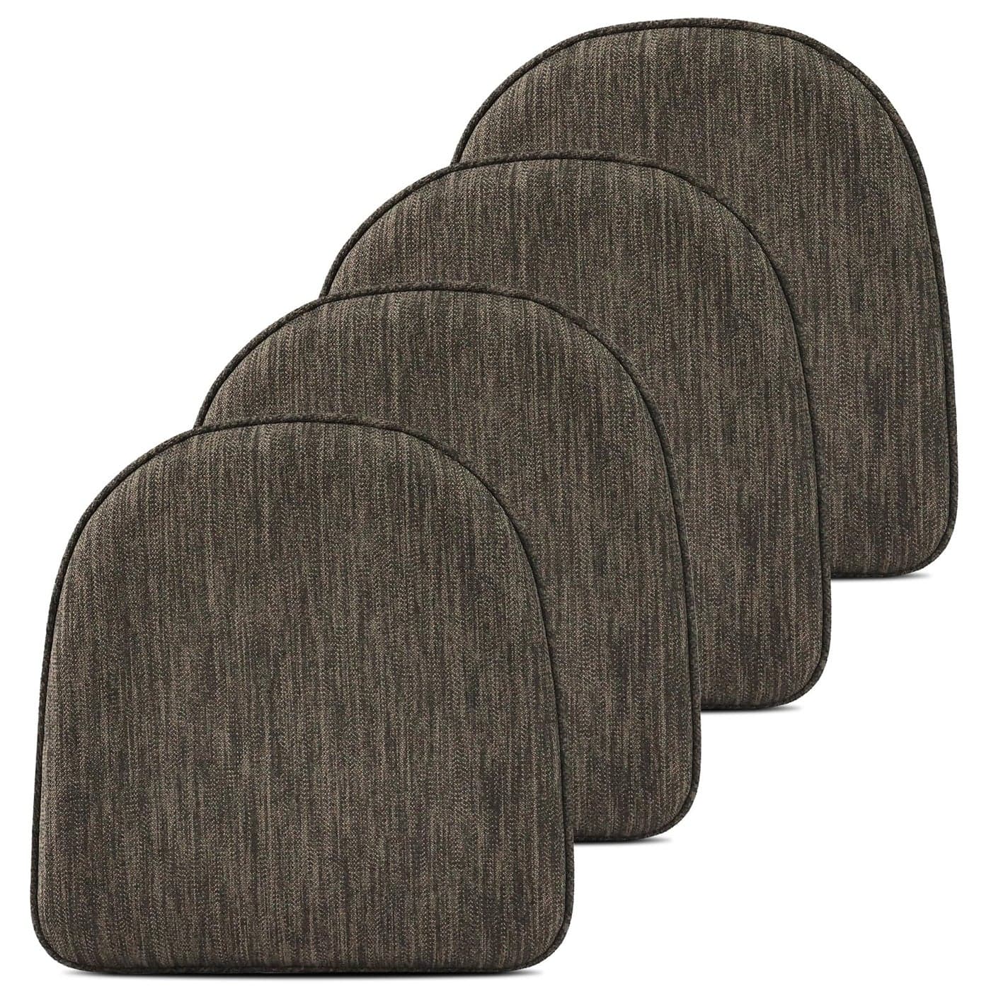 baibu Super Soft Polyester Pillow Cushion 4 Pack 14x14x15in Brown
