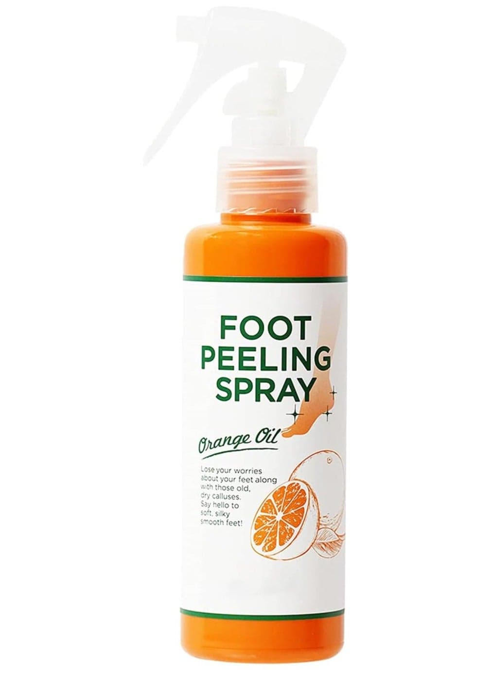 Foot Peeling Spray Natural Orange Essence Pedicure Hands Dead Skin Exfoliating Foot Moisturizing Hydrating Nourish Peel off Spray, Quickly Remove Dead Skin and Calluses on Feet