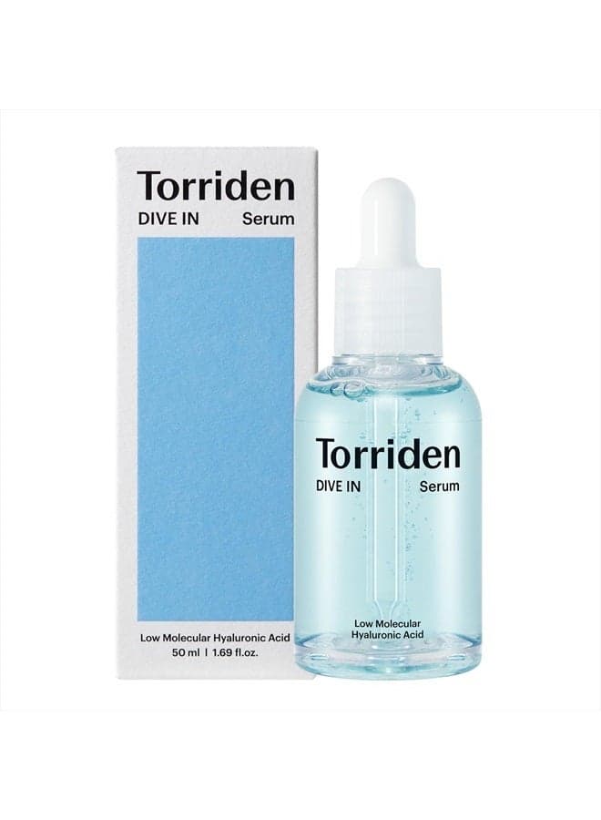 DIVE-IN Low-Molecular Hyaluronic Acid Serum, 1.69 fl oz | Fragrance-free Face Serum for Dry, Dehydrated, Oily Skin | Vegan, Clean, Cruelty-Free Korean Skin Care
