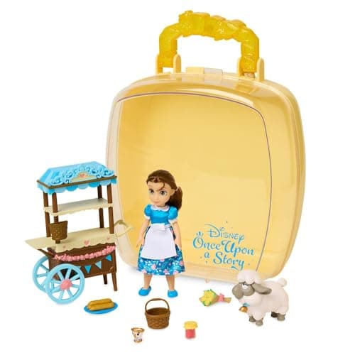 Disney Store Official Princess Belle Beauty and The Beast 5 Inch Doll Playset Girl Toys 4 Year Old Girl Birthday Gifts