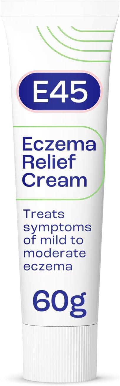 E45 Eczema Relief Cream 60g To Treat Symptoms of Eczema Reduces itching and redness Emollient Cream Steroid free