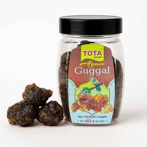 TOTA Premium Afghani Guggal | 100% Natural Resin Gugal/Guggul for Puja Havan Dhoop Dhuni Meditation Air Purification & Ayurvedic Healing | No Artificial Frangrance | 50g