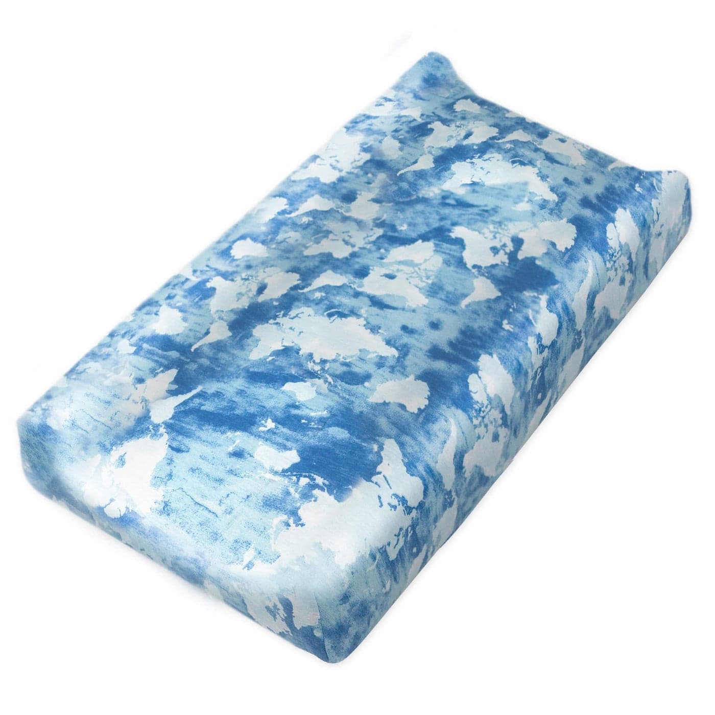 HonestBaby Boys Organic Cotton Changing Pad Cover Watercolor World One Size