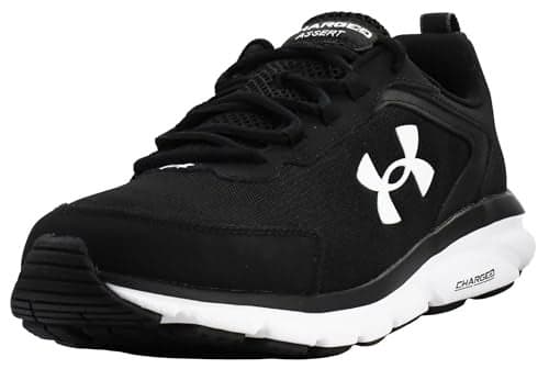 Under Armour Men's Charged Assert 9, Black (001)/White, 12 M US