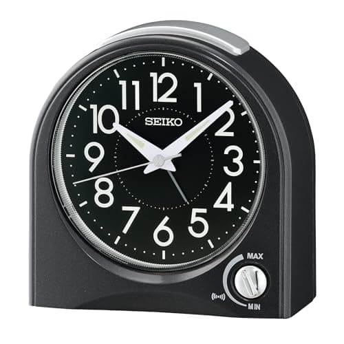 SEIKO Maris Non Ticking DeskAlarm Clock Black
