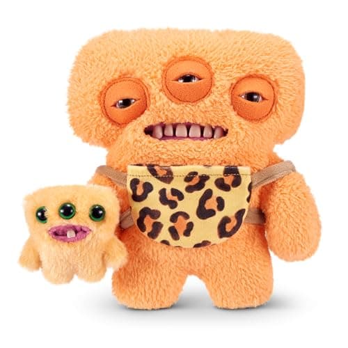 Fuggler Mini Rascals 9inch Assortment Series 1 Double Trouble Alien Orange Teddy by ZURU Funny Ugly Monster Plush Toy