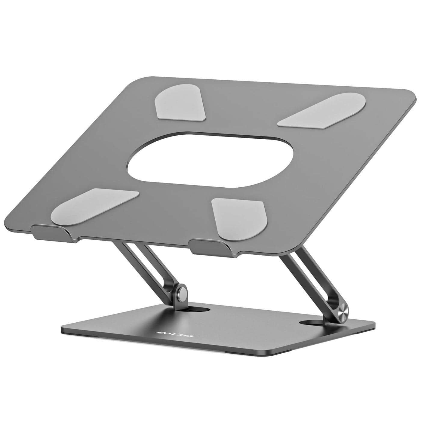 BoYata Laptop Stand, Laptop Holder, Multi-Angle Stand with Heat-Vent, Adjustable Notebook Stand for Laptop up to 17 inches, Compatible for MacBook Pro/Air, Surface Laptop, and so on (Space Gray)