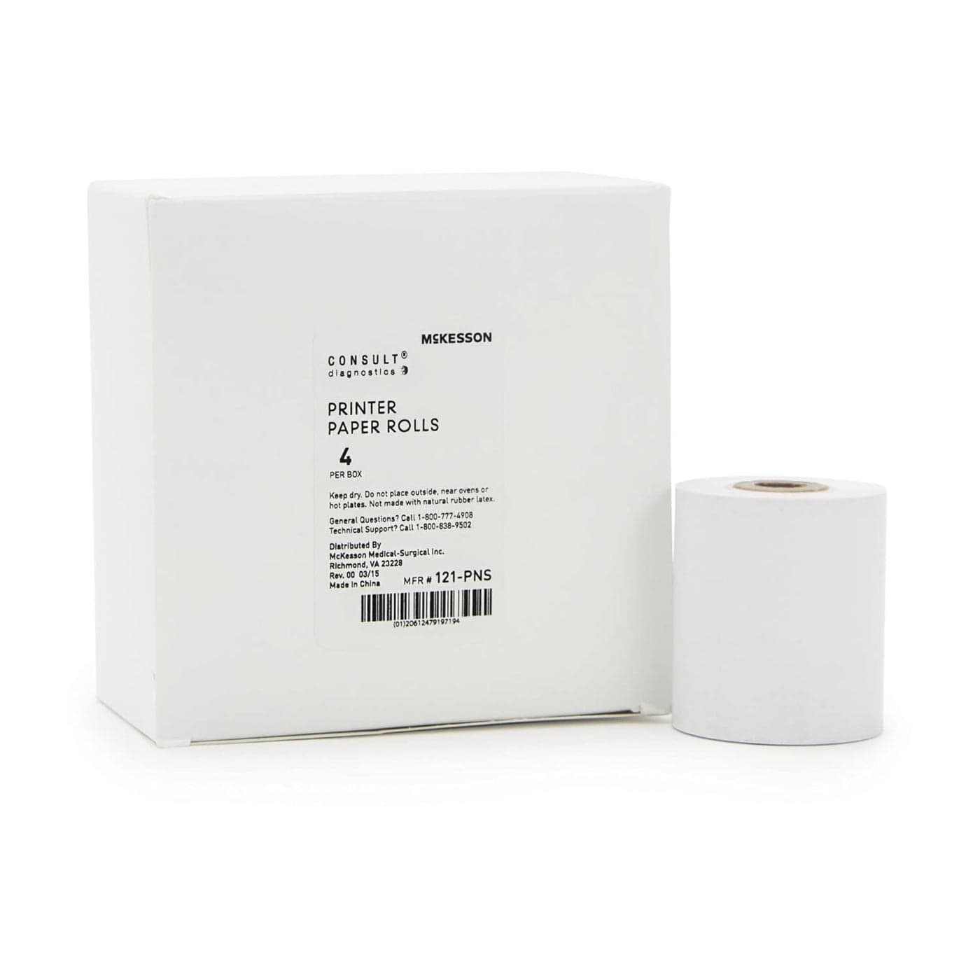 McKesson Printer Paper Rolls 120 Urine Analyzer, 4 Per Box