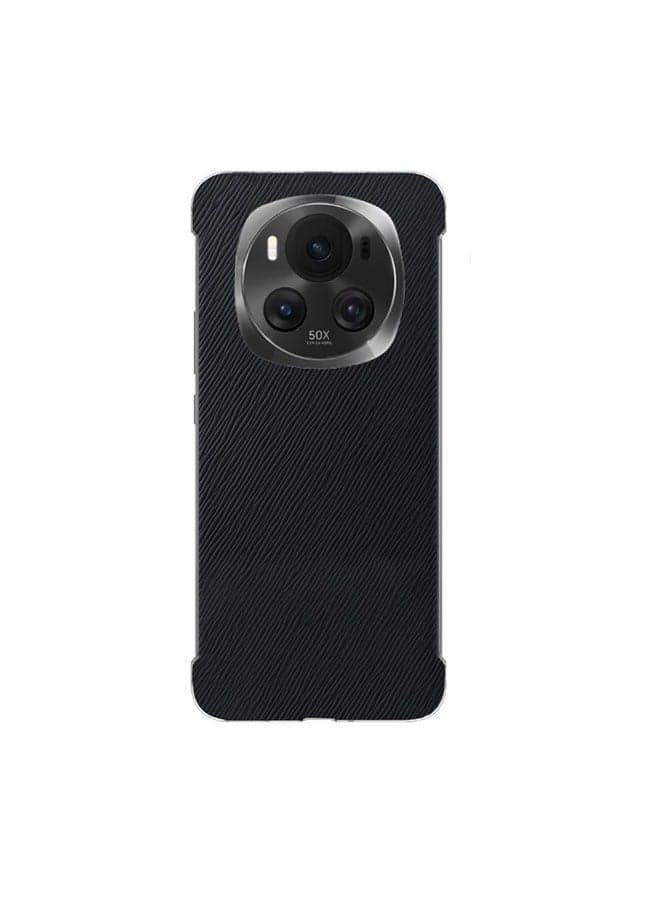 It is suitable for Honor magic6Pro phone case, ultra-thin original carbon fiber frameless semi-wrapped plain leather protective case