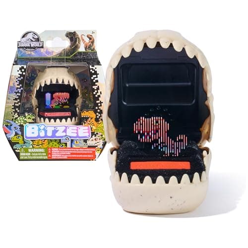 BITZEE Jurassic World Interactive Dinosaur Toy with 25 Dinosaurs Inside Reacts to Touch Pods Connect Interact Digital Pet Kids Toys for Ages 5 and up