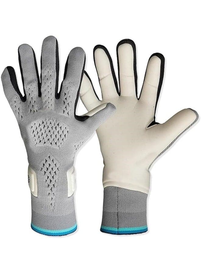 Goalkeeper Gloves Children's Goalkeeper Gloves Men's with Super Grip Palms and Protection with Abrasion-Resistant, Non-Slip, Breathable, Suitable for Children and Adults