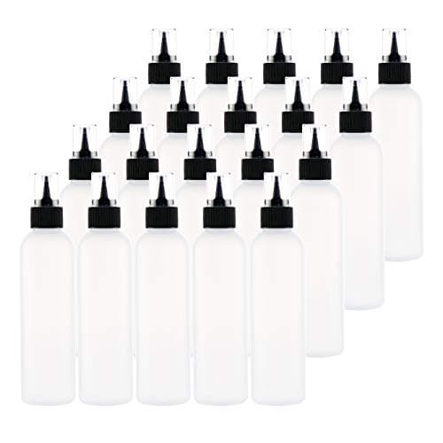 Kingrol 20-Pack Easy Squeeze Writer Bottles, 4 Ounces Soft Applicator Bottle for Paint, Glue, Glaze, DIY Craft, Art