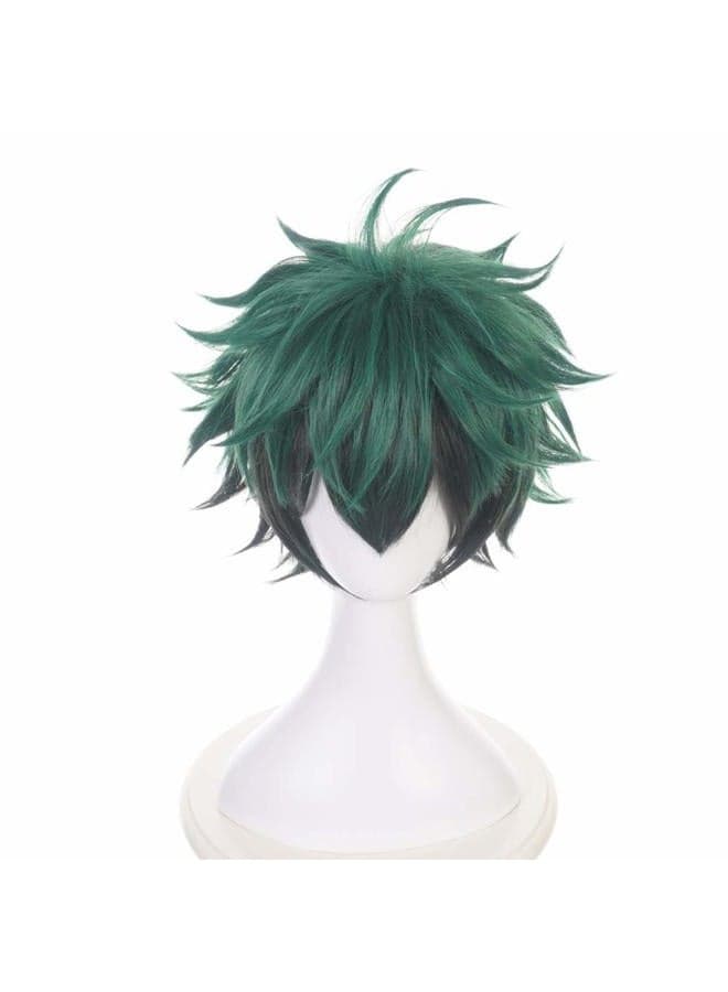 Anime Cosplay Wig for My Hero Academia Synthetic Wigs with free Cap (Midoriya Izuku)