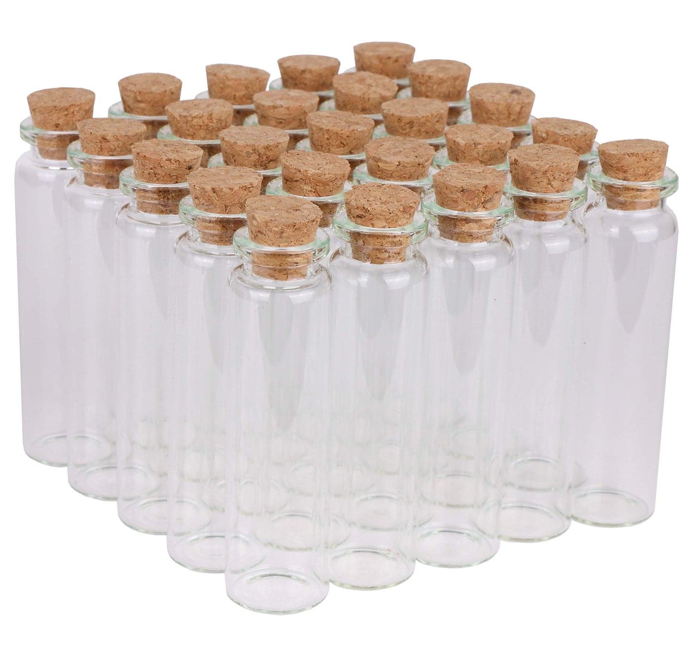 MaxMau 20ml Small Glass BottlesTiny Glass VialsJars with Cork StoppersMessage BottlesWishing Bottle for Wedding Favors Baby Shower Favors DIY Art Craft Storage24pcs