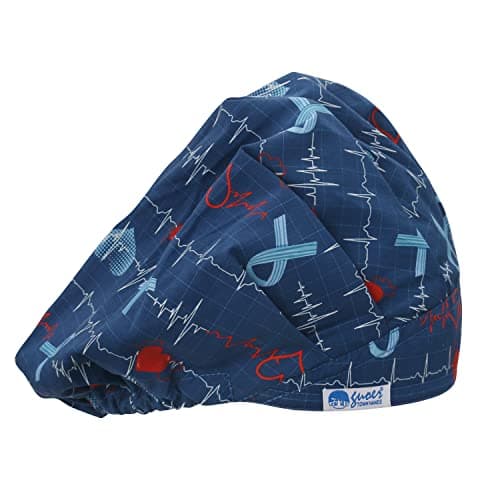 GUOER Hat Bouffant Cap One Size Multi Color (Blue38)