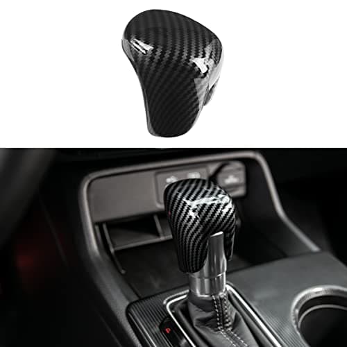 CKE Compatible with Honda Civic 2022 2023 2024 2025 for CRV HRV 2023 2024 2025 for Accord 2018-2024 2025 Accessories Car Center Console Gear Shift Knob Cover Trim Cap -Black Carbon