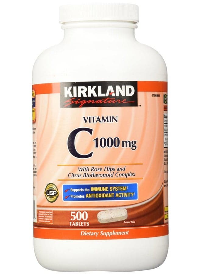 Kirkland Signature Vitamin C w/ Rose Hips 500 Tablets