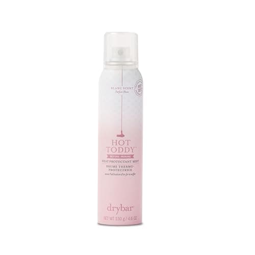 Drybar Hot Toddy Heat Protectant Mist for Hair, Lightweight Formula, Protects from Heated Styling, Straightening and Curling Irons, Blanc Scent, Full Size, 4.6 Oz.