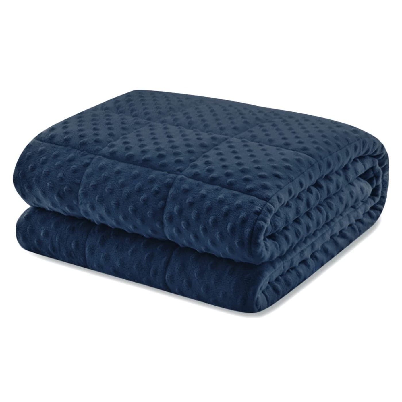 Huloo Sleep Weighted Blanket Queen 15lbs for Adult6080Navy Blue Breathable Soft Minky Weighted Throw Blanket for All SeasonHeavy Blanket with Premium Glass Beads