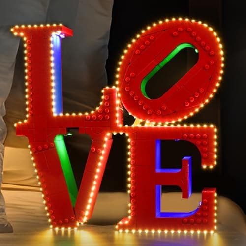 Brickshining LED Lighting Compatible with LEGO Art Love 31214 Light Kit Compatible with LEGO 31214 Art Love NOT Included The Model Set