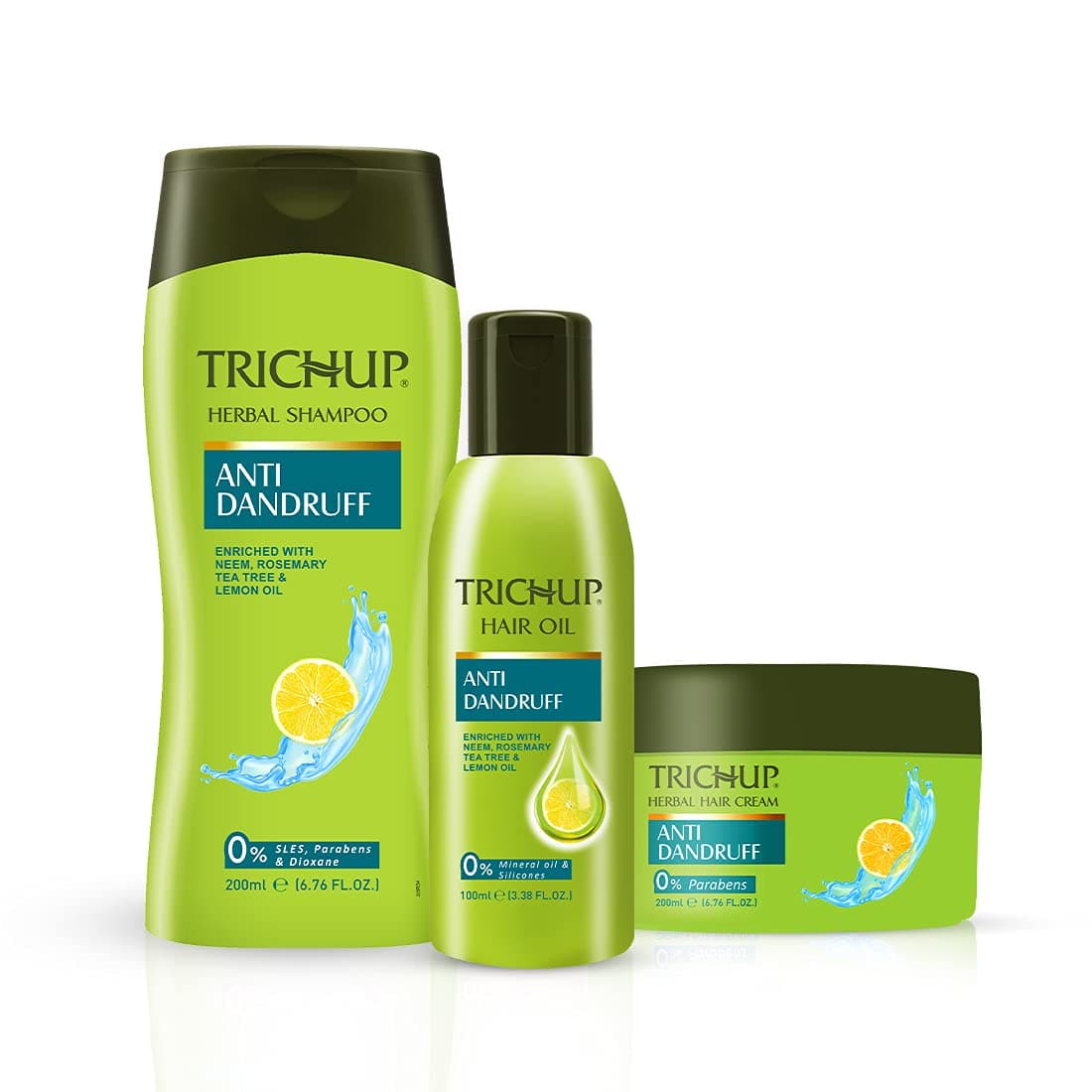 Trichup Scalp Nourishment Kit AntiDandruff Oil 100ml AntiDandruff Shampoo 200ml AntiDandruff Cream 200ml PACK OF 3