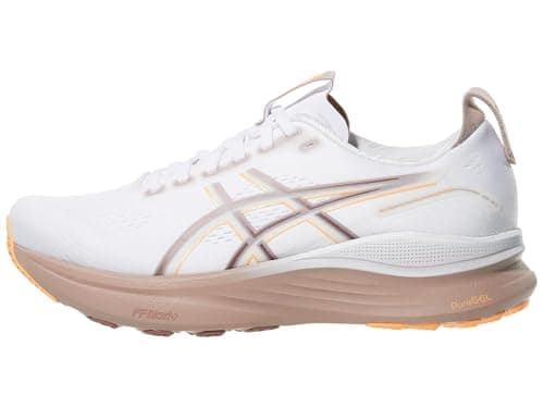 ASICS Women's Gel-Kayano 32 Running Shoes, 8.5, White/Orange Glow