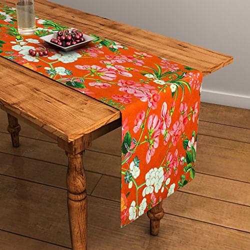 SEJ by Nisha Gupta Dining Table Runner for Center Table | Table Runner 4 Seater & 6 Seater | Runner for Dining | Table Runners for Living Room | Printed Washable Runner (12x48 Inches)