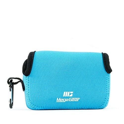 MegaGear Canon Powershot Sx730 Hs Sx720 Hs Sx710 Hs G16 G15 Ultra Light Neoprene Camera Case With Carabiner Blue MG1247 PU Leather