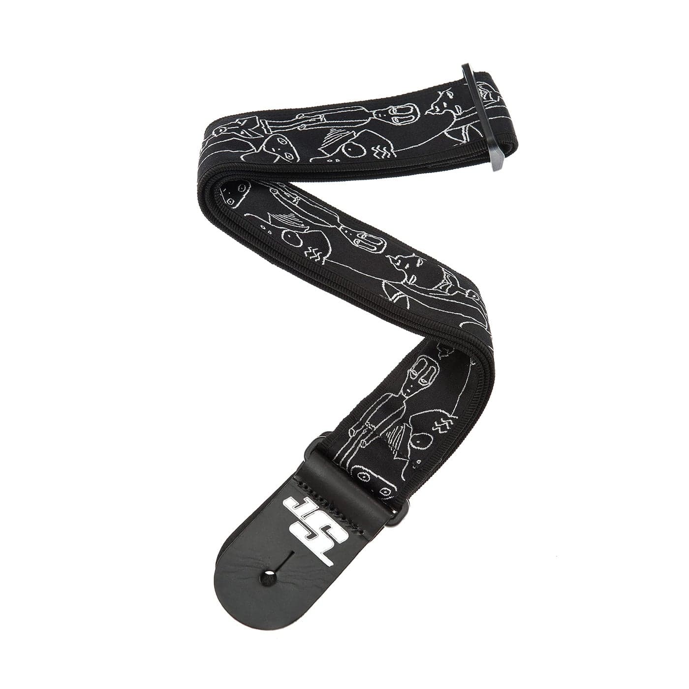 D'Addario Accessories Joe Satriani Guitar Strap - Guitar Accessories - Electric Guitar Strap, Acoustic Guitar Strap, Acoustic Electric Guitar Strap & Bass Guitar Strap - Silver Sketches