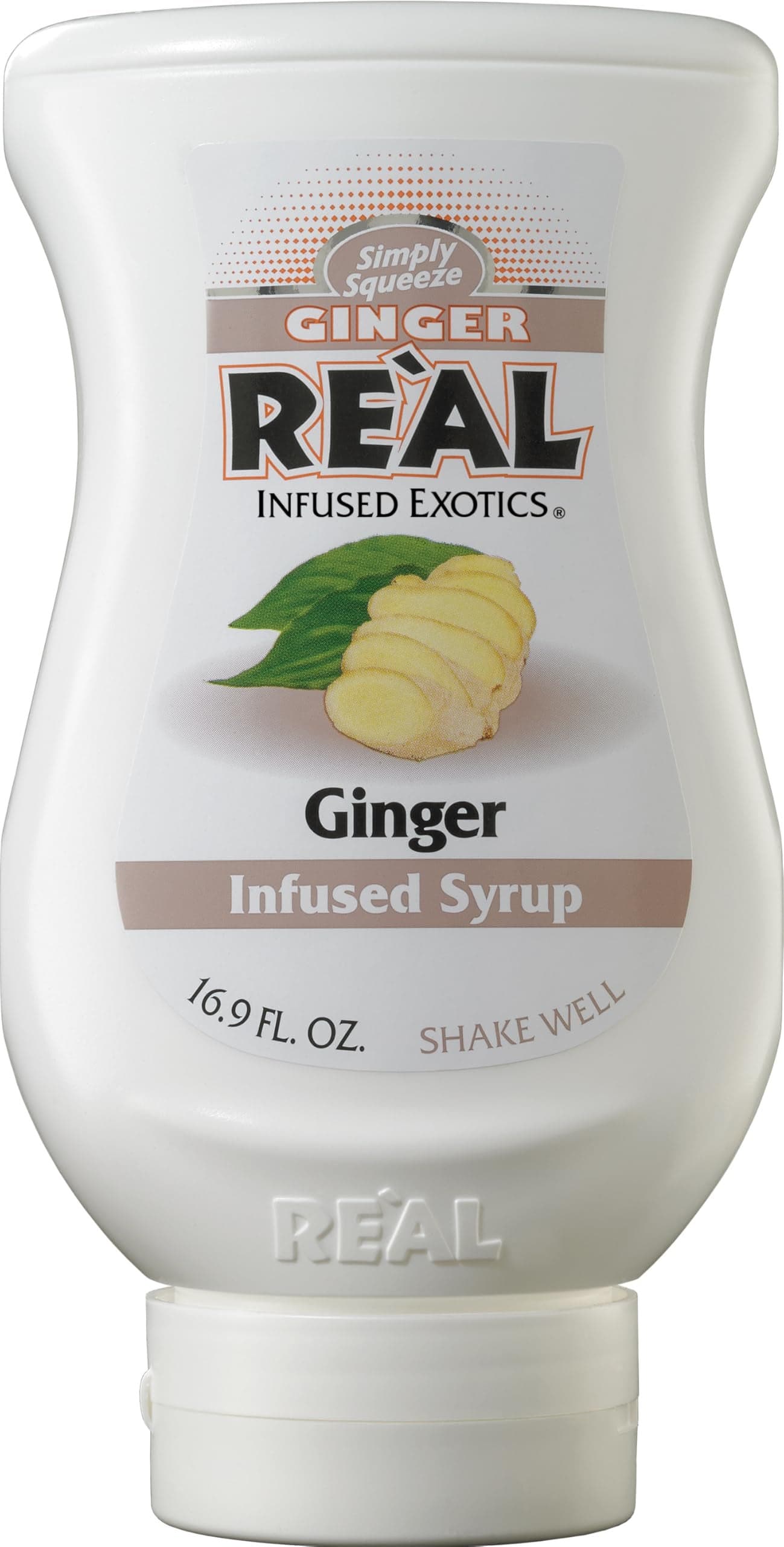 Ginger Reàl, Ginger Infused Syrup, 16.9 FL OZ Squeezable Bottle (Pack of 1)