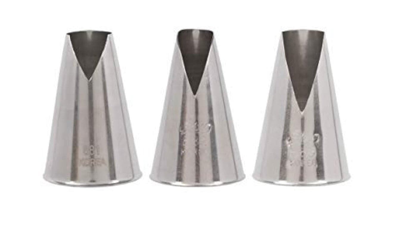 Ateco 881 882 883 Set of 3 St Honore Pastry Tips Stainless Steel