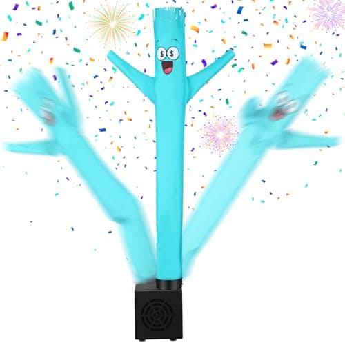 Poen Easter Gifts for Kids Mini Wacky Waving Inflatable Tube Guy with Blower Gag Toy Gift Inflatable Tube Man Birthday Desktop Decor Dancing Blow up Man for Office Party DecorMiser