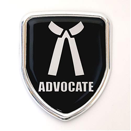 S2S Stylish Mini 3D Metal Chrome Sticker Emblem Badge Logo | Durable & Stylish Automotive Decoration | for Cars & Bikes (Advocate)