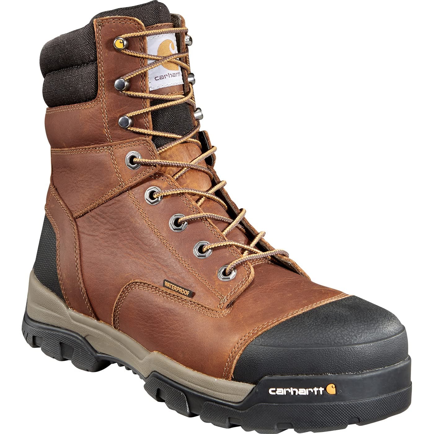 Carhartt Mens 8 Ground Force Waterproof Work Boot Composite Toe Brown 10 D