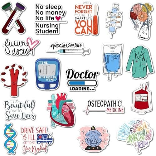 WallDesign Fridge Magnets for Medical Students - Essential Magnet Set for Students, Budding Doctors, Nurses, and Clinics (Set of 20)