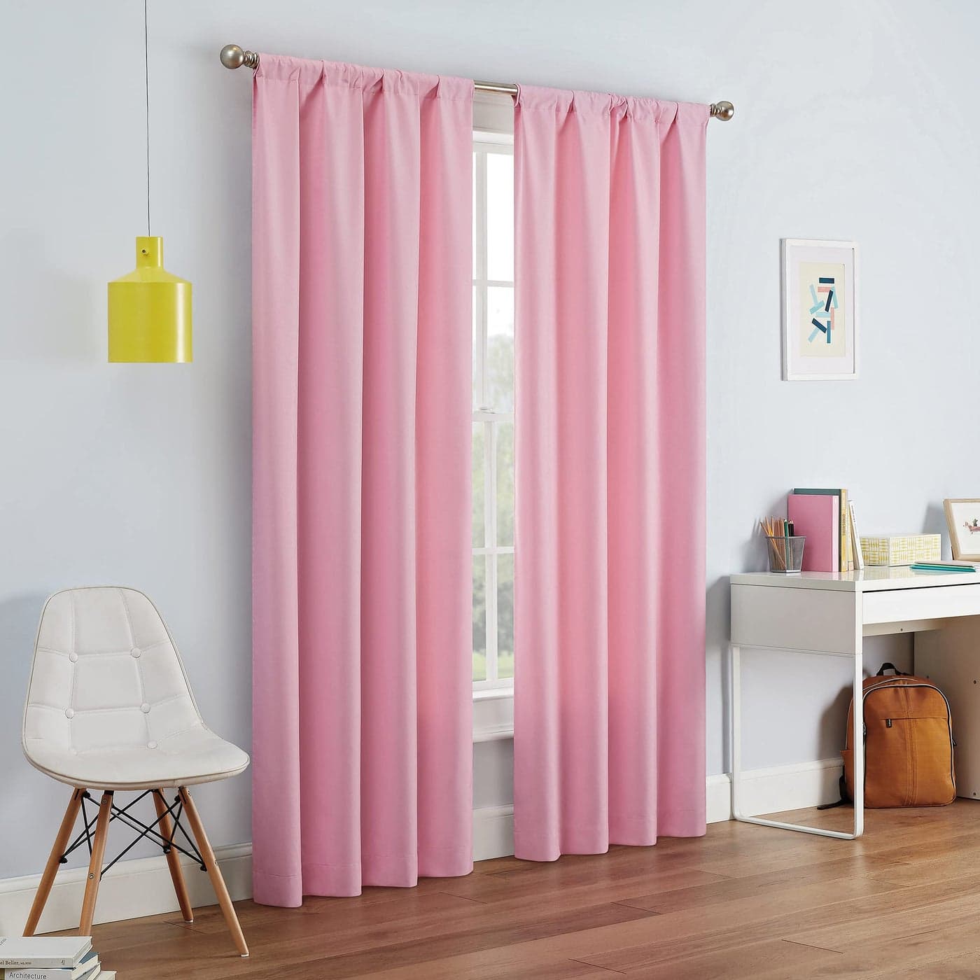 Eclipse Kendall Modern Blackout Thermal Rod Pocket Window Curtain for Bedroom or Living Room 1 Panel 42 X 84 Bouquet