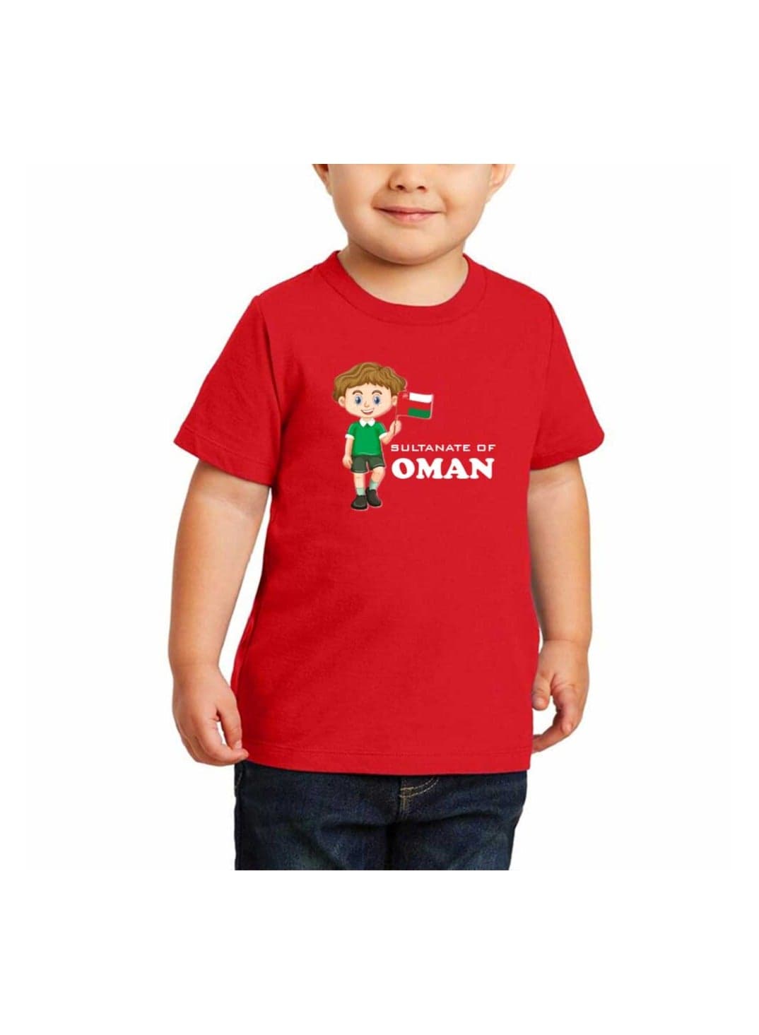 Oman Kids Boys T-Shirt Classic Round Neck And Short Sleeve Cotton Tshirt Oman National Day Boys T-Shirt Ideal For Daily Wear And Events