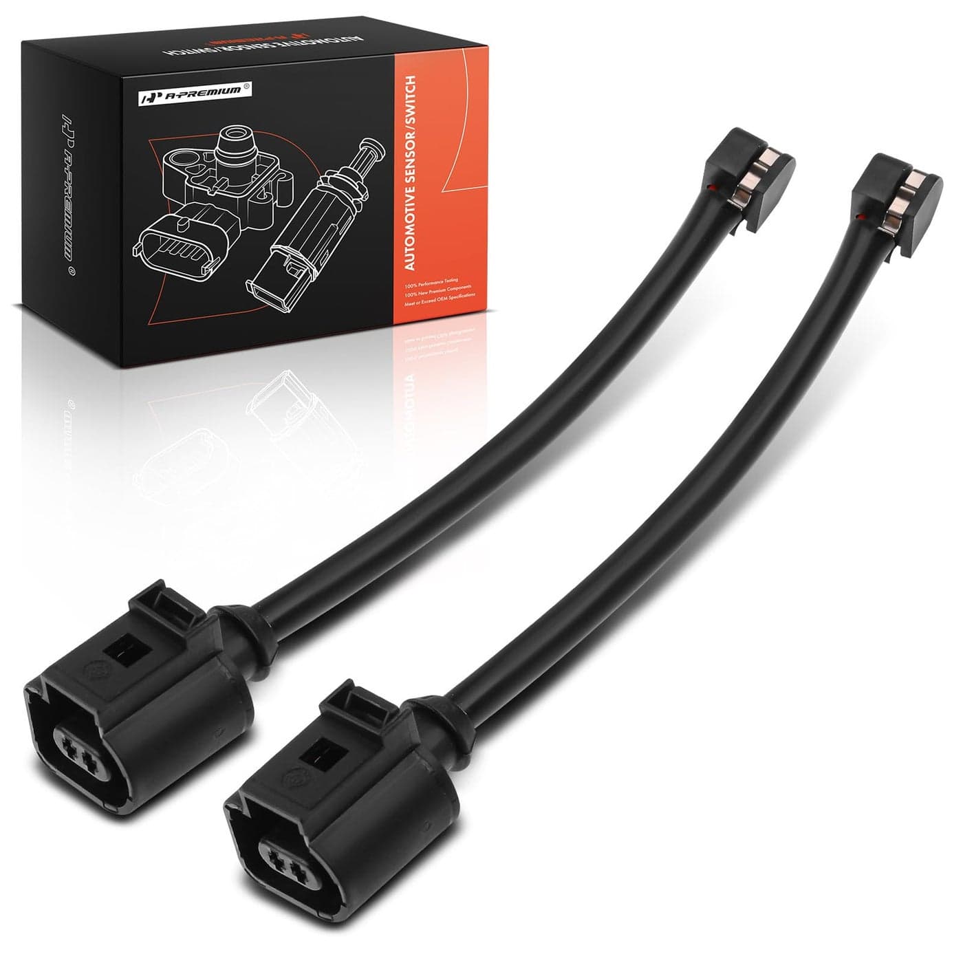APremium Disc Brake Pad Wear Sensors Compatible with Volkswagen Touareg 20112014 Porsche Cayenne Panamera Rear Driver and Passenger Side Fit Without option I450 Ceramic Brake Disc 2PC Set