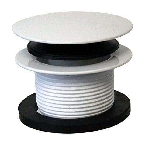 Westbrass D398R50 112 NPSM Coarse Thread Mushroom TipToe Bathtub Stopper Bath Drain 1Pack Powder Coat White