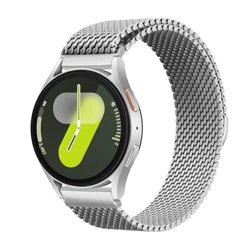 Milanese Metal Bands for Samsung Galaxy Watch 7 6 5 4 Band 40mm 44mm/Watch 6 4 Classic Bands 46mm 42mm 47mm 43mm/5 Pro/3 41mm/FE/Active 2 Men/Women,20mm Stainless Steel Mesh Loop Magnetic Strap Correa