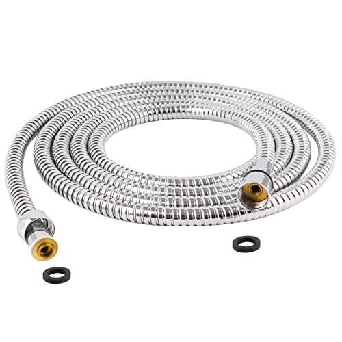 Hibbent All Metal Shower Hose, 119 Inch Stainless Steel Extra Long Shower Hose Replacement, Brass Insert & Nut, Anti-Twist Handheld Shower Head Hose Extension, Flexible Shower Hose Attachment, Chrome