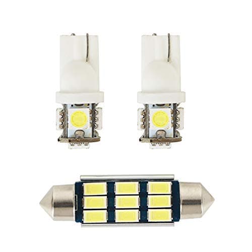 Hooke Road Tacoma Interior Dome Lights,White LED Interior Map Light Bulbs for Toyota Tacoma 05-15 Pickup Truck - 3PCS Kit