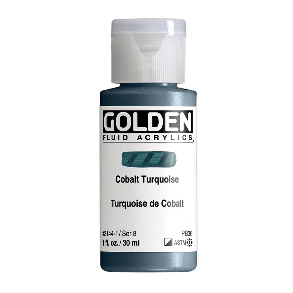 Golden Fluid Acrylics Cobalt Turquois 1 oz Bottle