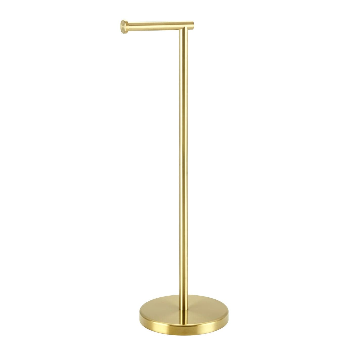 KES Gold Toilet Paper Holder Stand 26 H Taller Version Free Standing Toilet Paper Roll Holder with Weighted Base for Bathroom Rustproof SUS304 Stainless Steel Brushed Gold BPH283S66BZ