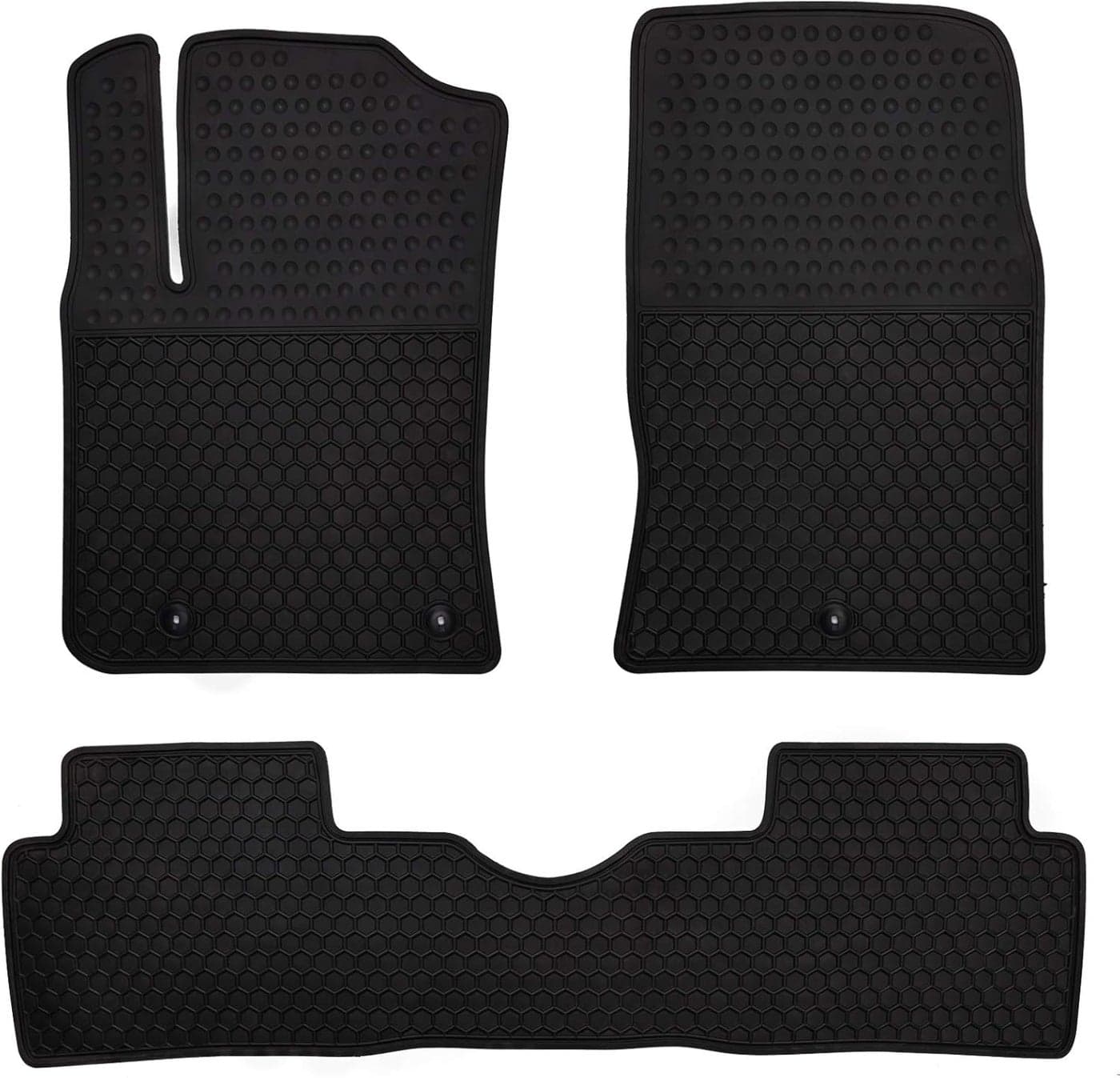 Megiteller Custom Fit Car Floor Mats for Hyundai Kona 2018-2021 - Heavy Duty Rubber, Odorless, Washable, All Weather - Black