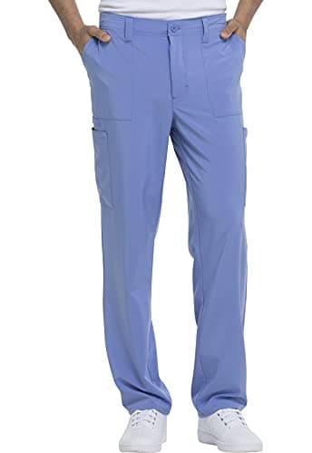 Dickies Scrub Pant for Men Natural Rise Drawstring Bottoms with 6 Pockets and Back Elastic Waistband - DK015, XL, Ciel