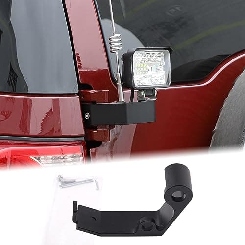 Car Tailgate Light Mount Antenna Holder Fit Toyot@a FJ Cruiser 2007-2021 Left Side Tailgates Antenna Bracket Tailgate LED Spotlight Work Light Mount Holder Antenna Searchlight Metal Base Accessories
