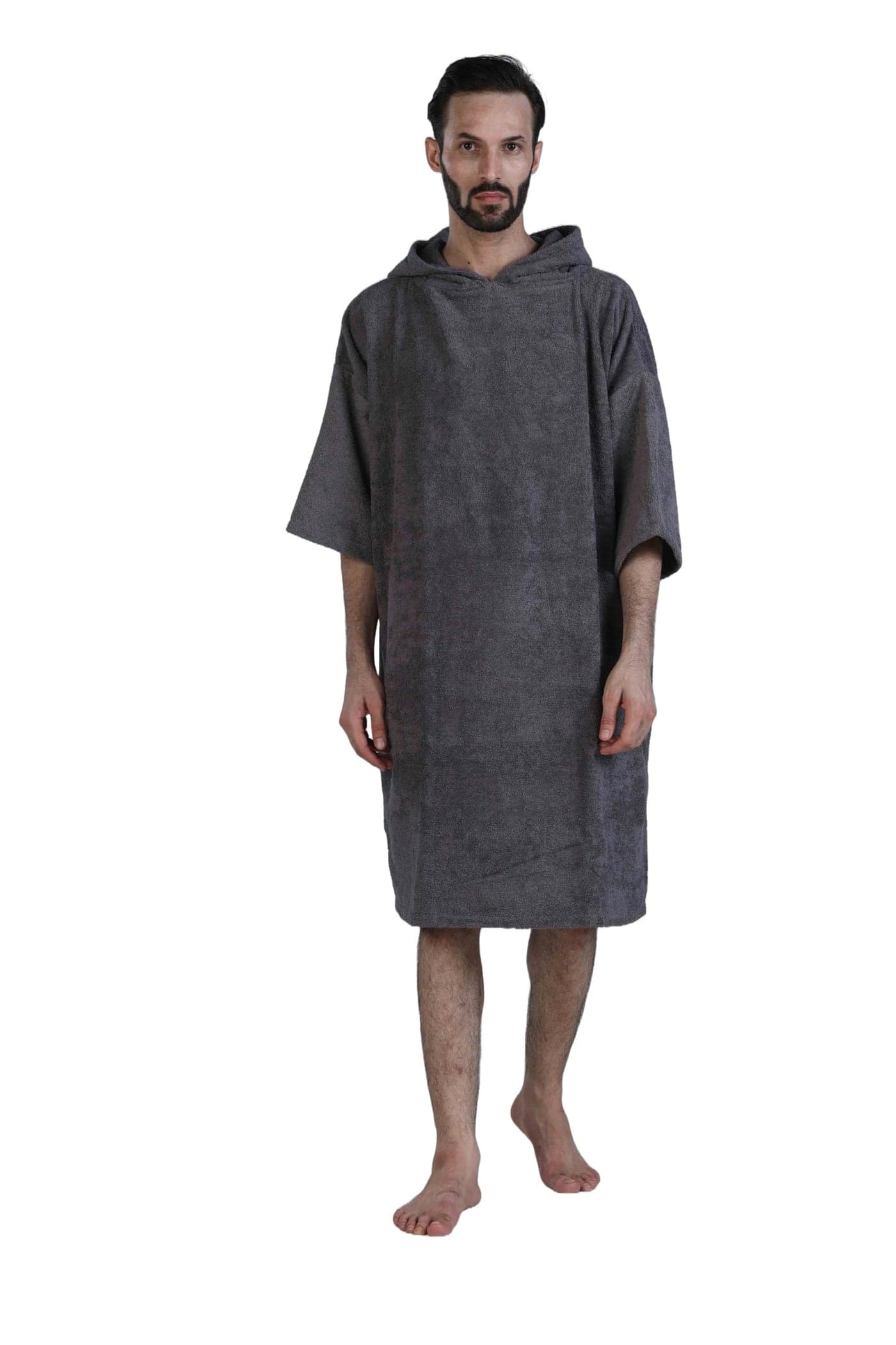 ALLEN & MATE 100% Cotton Hooded Surf Poncho Changing Robe - Quick Absorbent Changing Towel with Pocket for Surfing Men Women